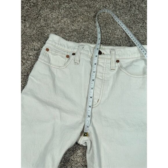 Madewell Slim Demi-Boot Jeans Cream Off White Vintage Canvas Ankle Bootcut 25P - Picture 12 of 15